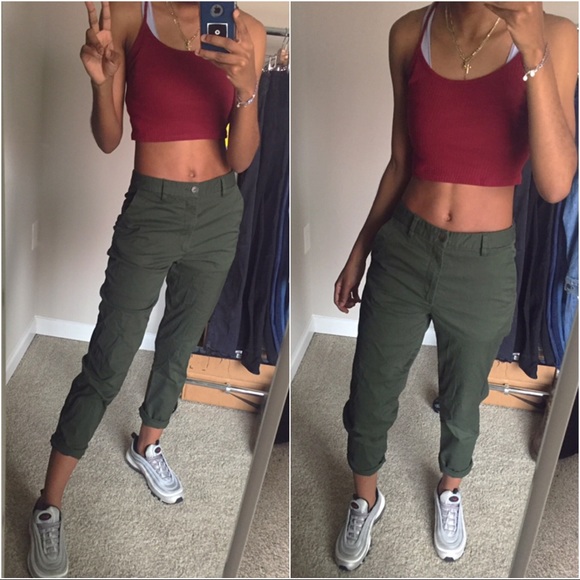 H&M Pants - SOLD! H&M Chino Pant Olive Green Trousers Khaki 4